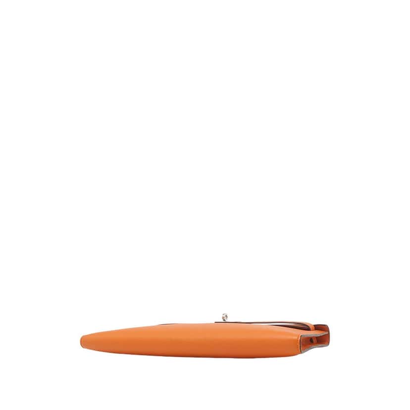 Hermès Swift Kelly Longue Pochette Orange Leather Very good condition - Inside View