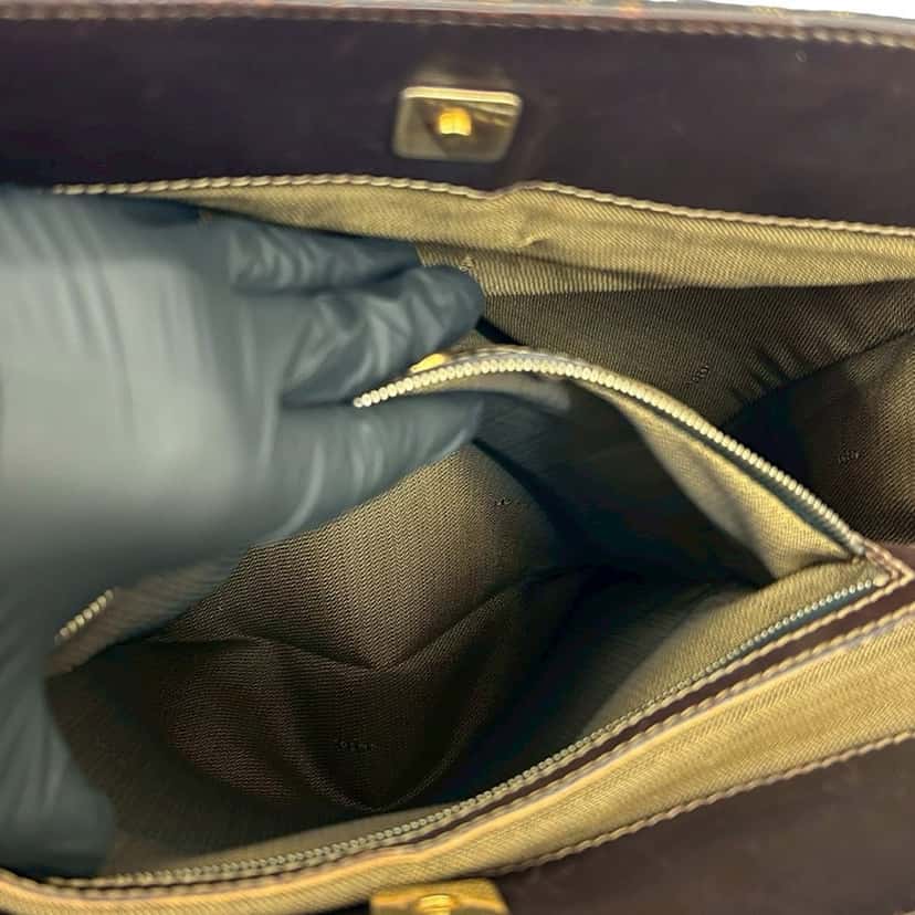 Fendi Zucca Canvas Twins Tote Brown Very good condition - Box View