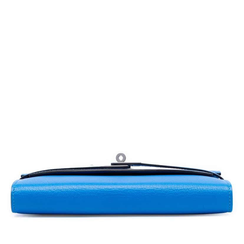 Hermès Chevre Mysore Kelly Longue Wallet Blue Leather Very good condition - Inside View