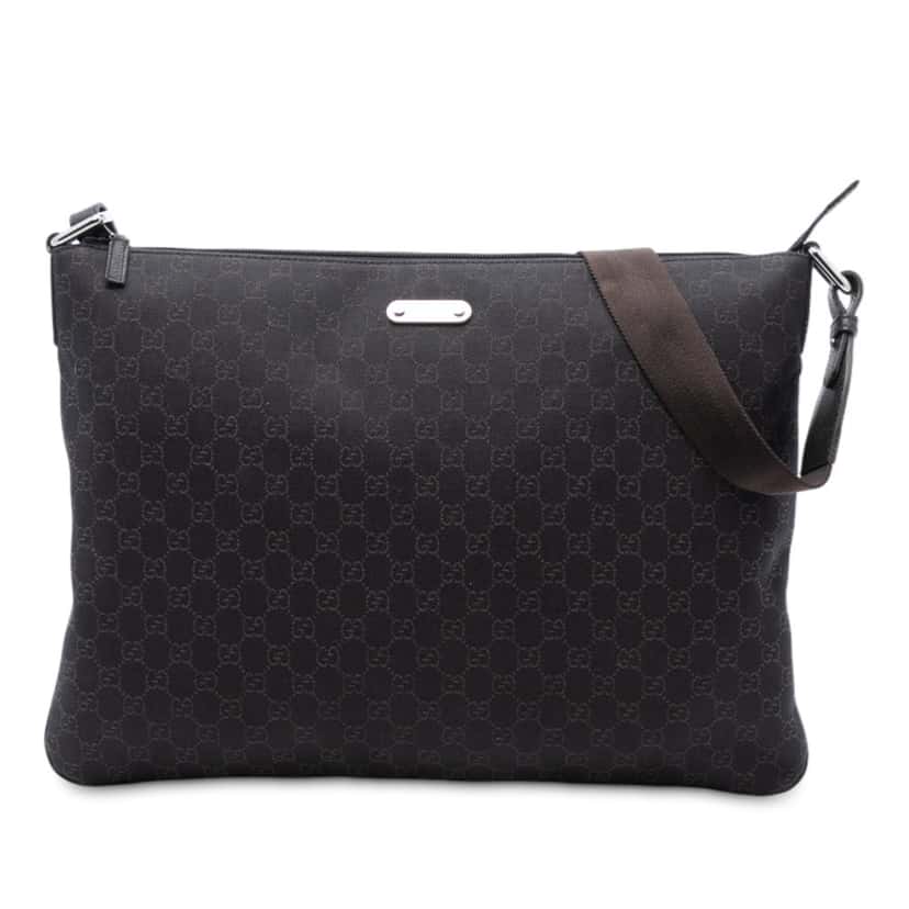 Gucci GG Denim Crossbody Brown Very good condition - Front View