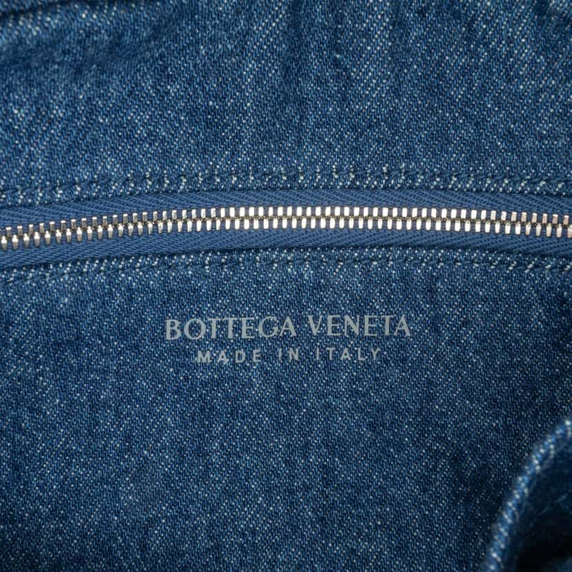 Bottega Veneta Small Denim Intreccio Camera Bag Blue Very good condition - Box View
