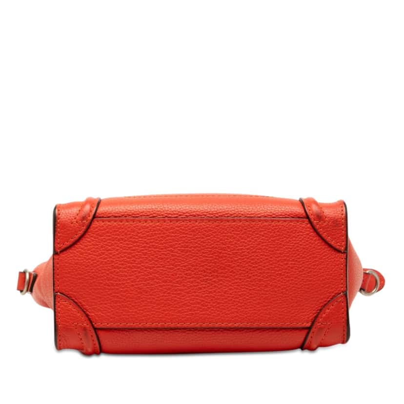 Celine Nano Leather Luggage Tote Orange Leather Very good condition - Inside View