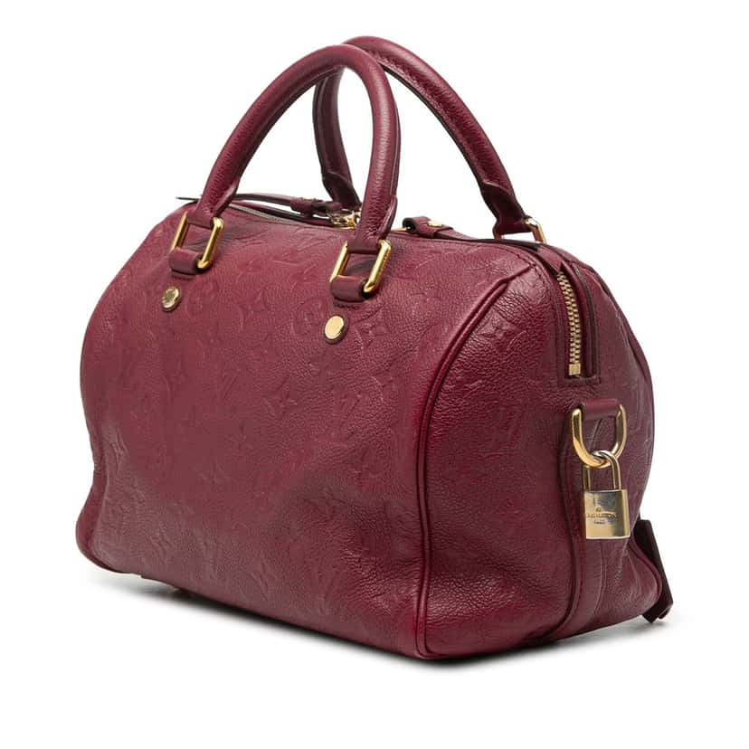 Louis Vuitton Monogram Empreinte Speedy Bandouliere 25 Red Leather Very good condition - Back View