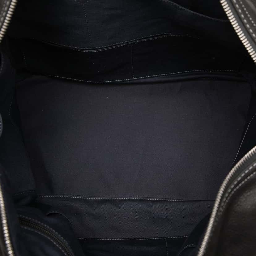 LOEWE Nubuck Anagram Satchel Black Leather Very good condition - Model View