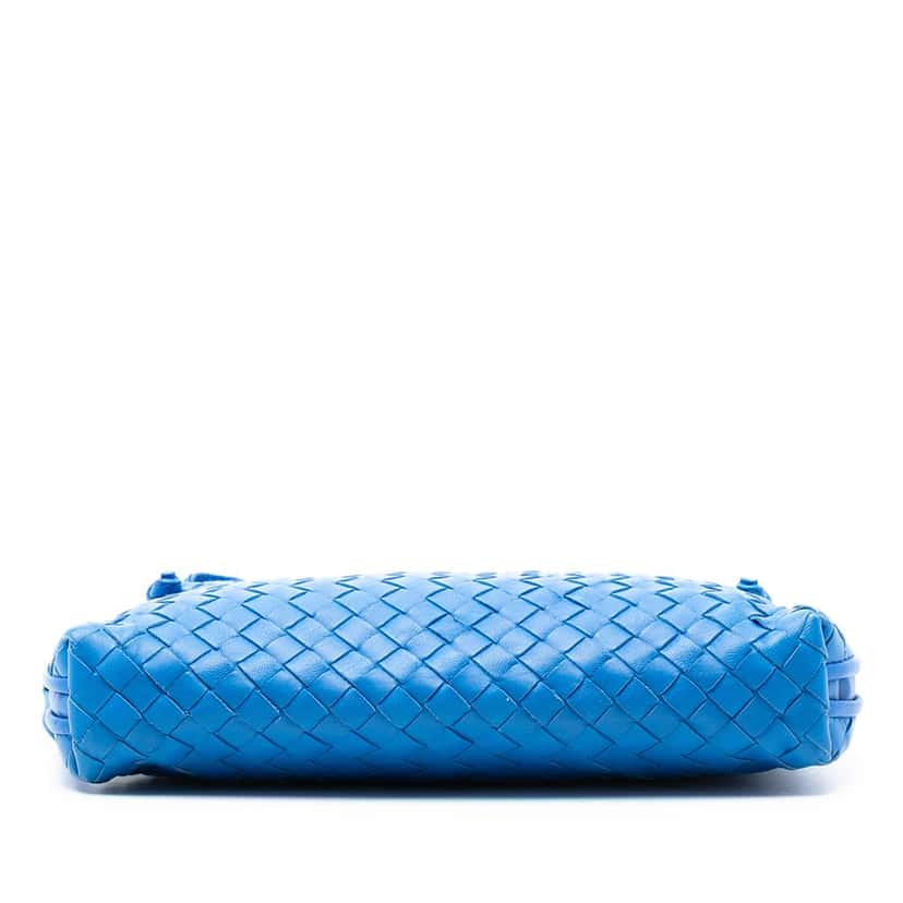 Bottega Veneta Nappa Intrecciato Nodini Crossbody Blue Leather Very good condition - Inside View