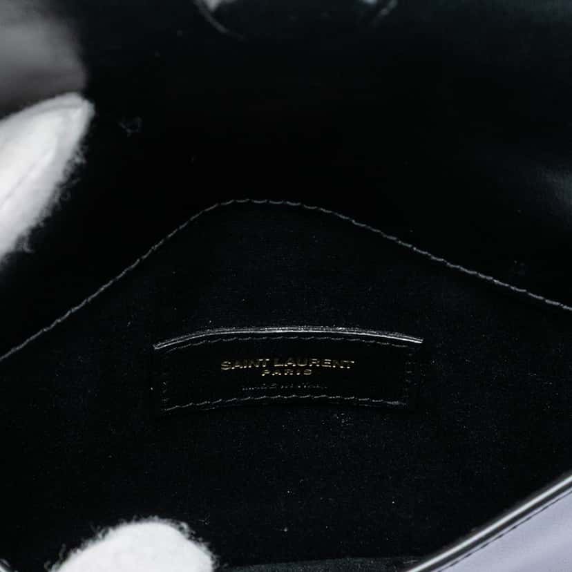 Saint Laurent Baby Smooth Shiny Calfskin Monogram Uptown Pouch Black Leather Very good condition - Model View