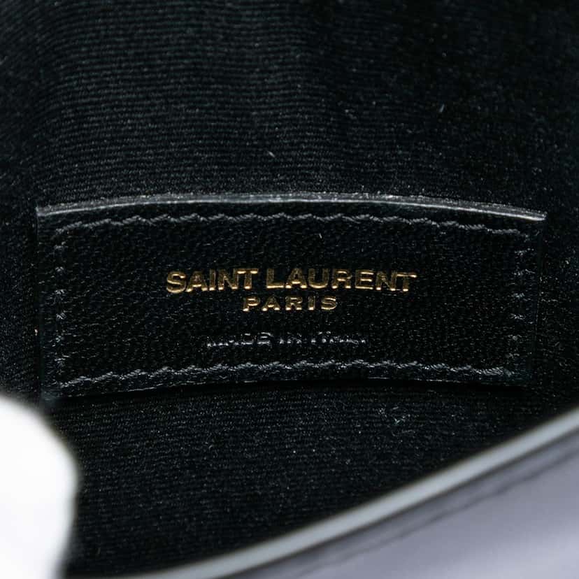 Saint Laurent Baby Smooth Shiny Calfskin Monogram Uptown Pouch Black Leather Very good condition - Box View