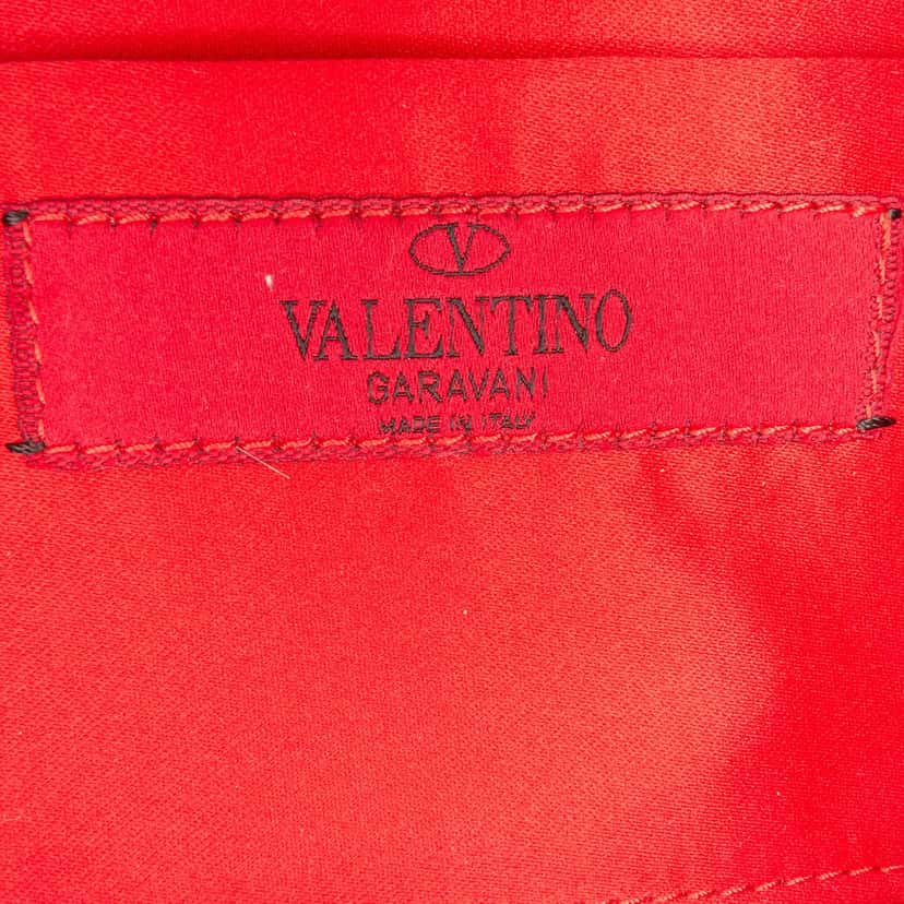 Valentino Satin Pleated Chain Evening Clutch Red Very good condition - Box View