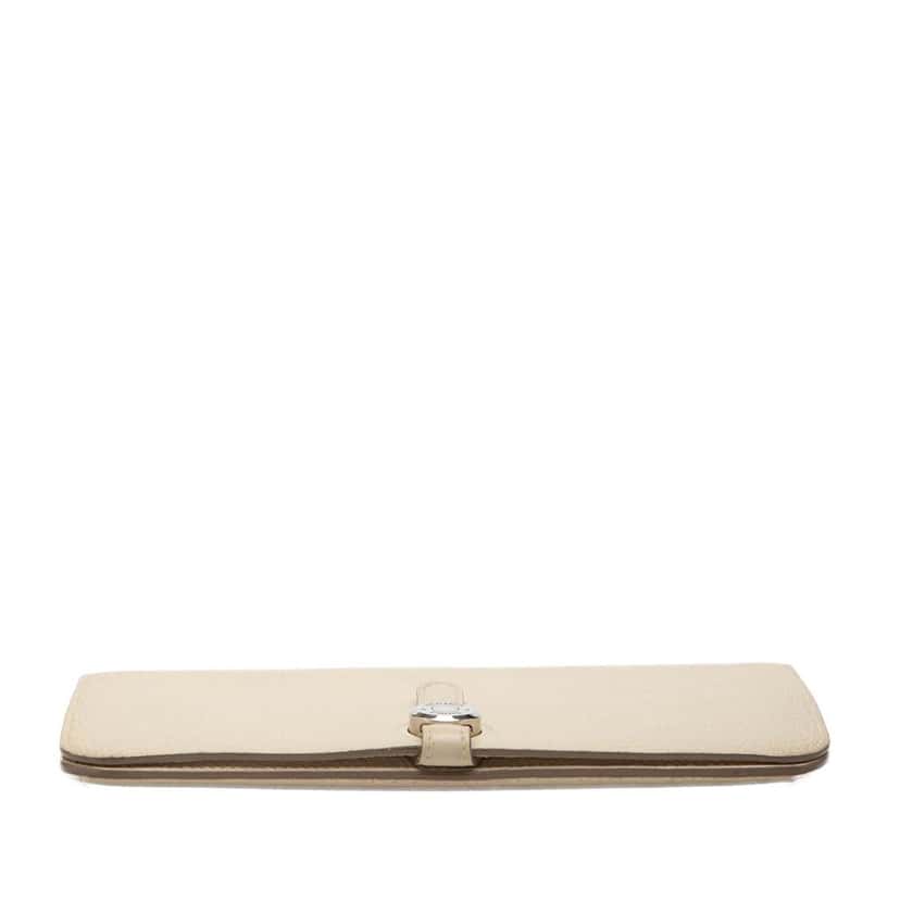 Hermès Togo Dogon Duo Wallet GM White Leather Very good condition - Inside View
