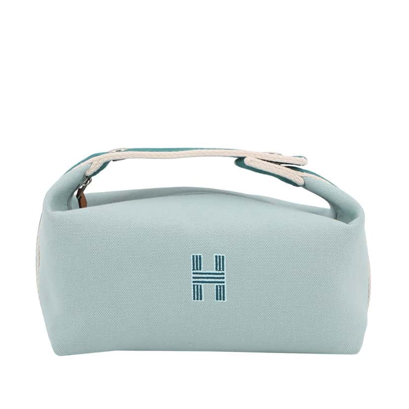 Hermès Small Toile Bride A Brac Case Blue Very good condition - Front View