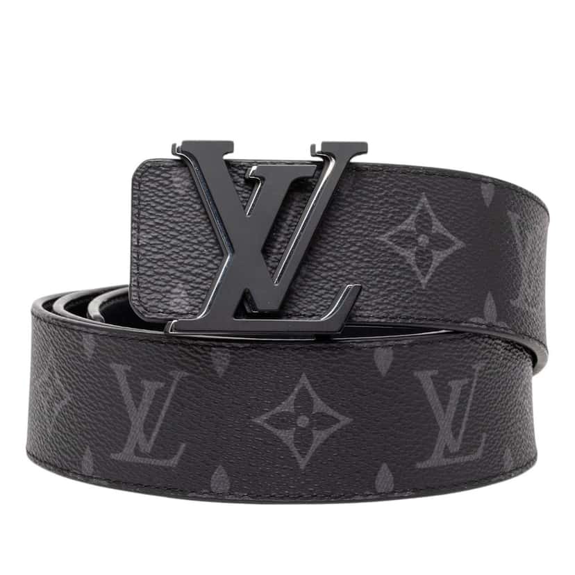 Louis Vuitton Monogram Eclipse LV Initiales Reversible Belt Black Very good condition - Front View