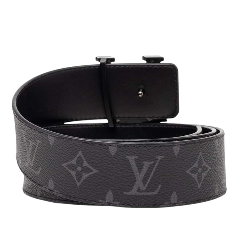 Louis Vuitton Monogram Eclipse LV Initiales Reversible Belt Black Very good condition - Inside View