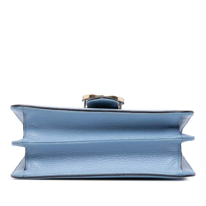 Gucci Small Dollar Calfskin Interlocking G Crossbody Blue Leather Very good condition - Inside View