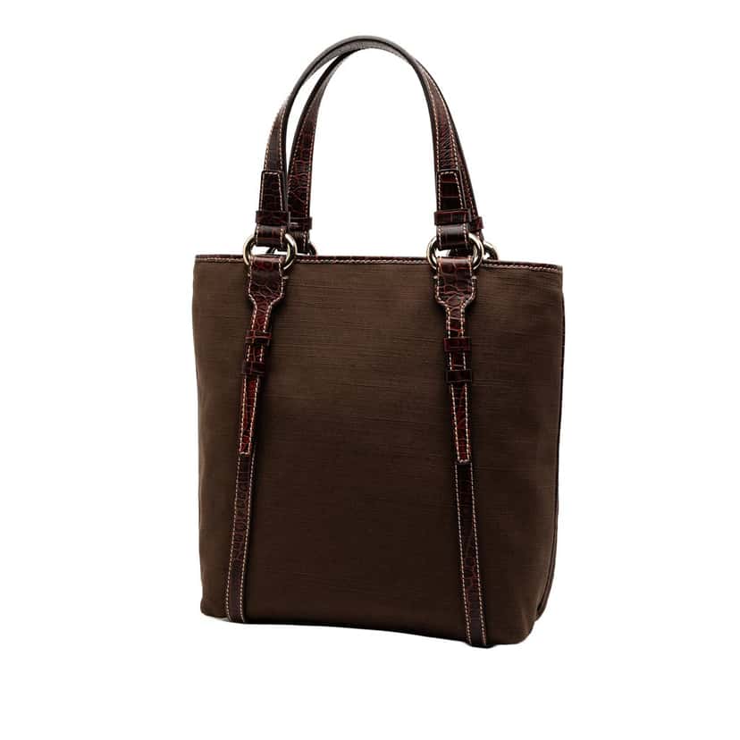 Celine Canvas Tote Brown Never worn, with tag - Back View