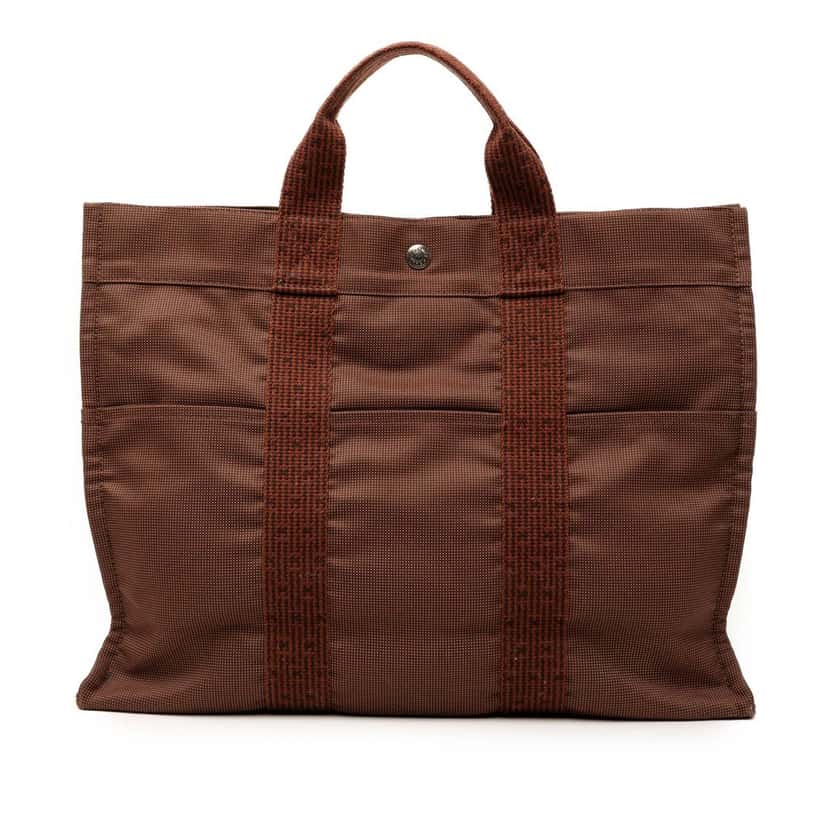 Hermès Canvas Herline GM Brown Very good condition - Front View