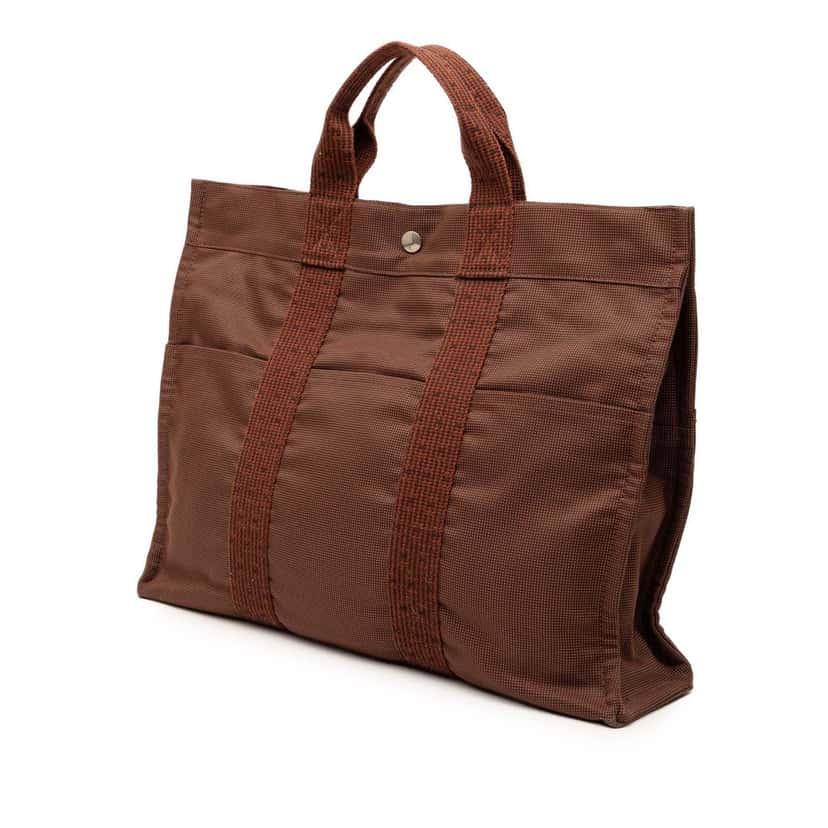 Hermès Canvas Herline GM Brown Very good condition - Back View