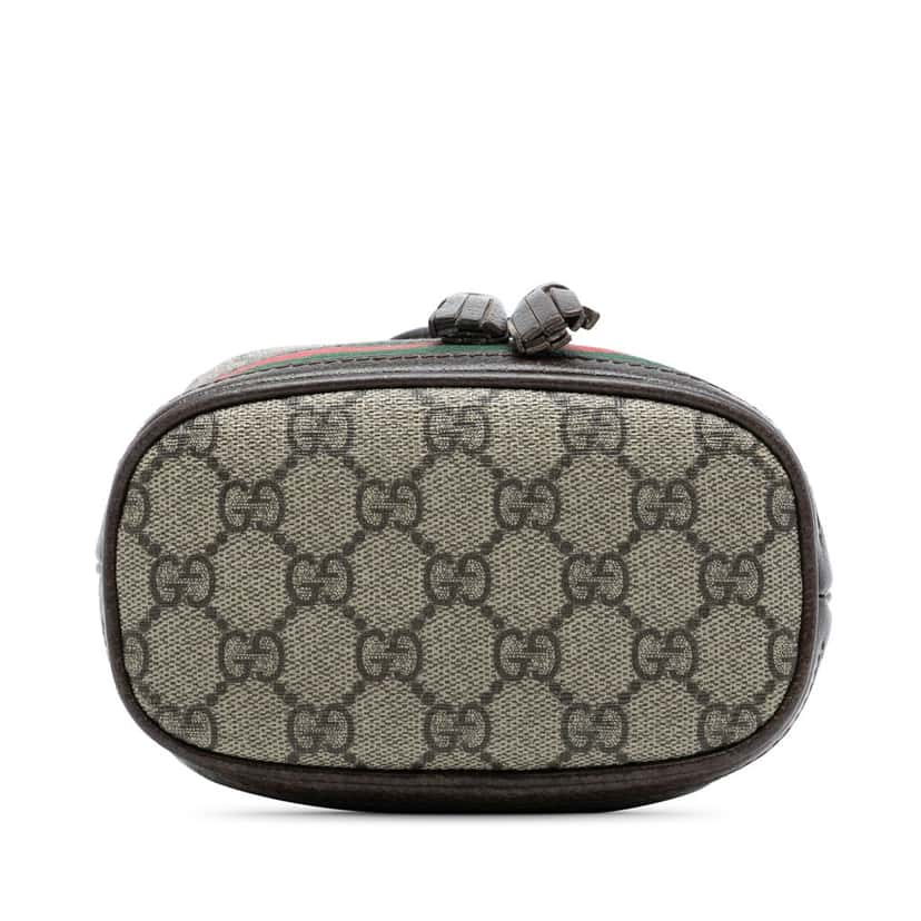 Gucci Mini GG Supreme Web Ophidia Bucket Bag Beige Very good condition - Inside View