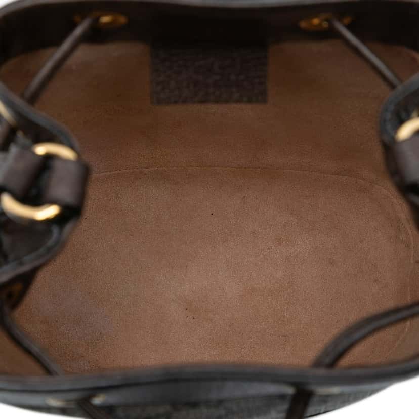 Gucci Mini GG Supreme Web Ophidia Bucket Bag Beige Very good condition - Model View