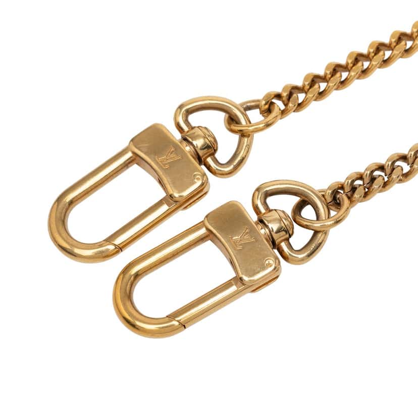 Louis Vuitton Gold Plated Chain Link Bag Strap Gold Metal Very good condition - Inside View