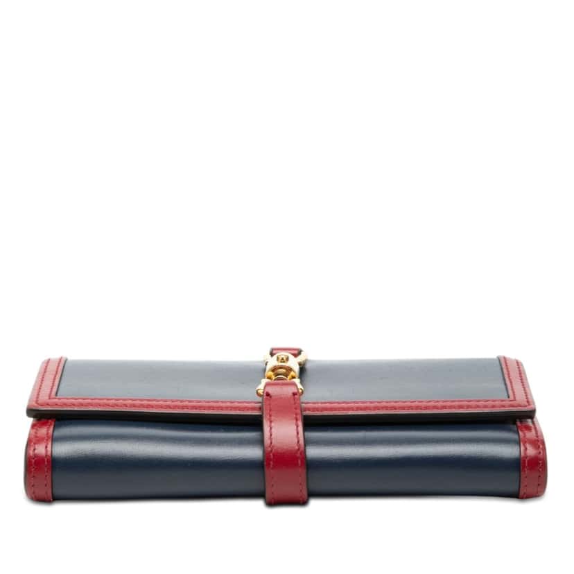 Gucci Bicolor Calfskin Jackie 1961 Wallet On Chain Blue Leather Very good condition - Inside View
