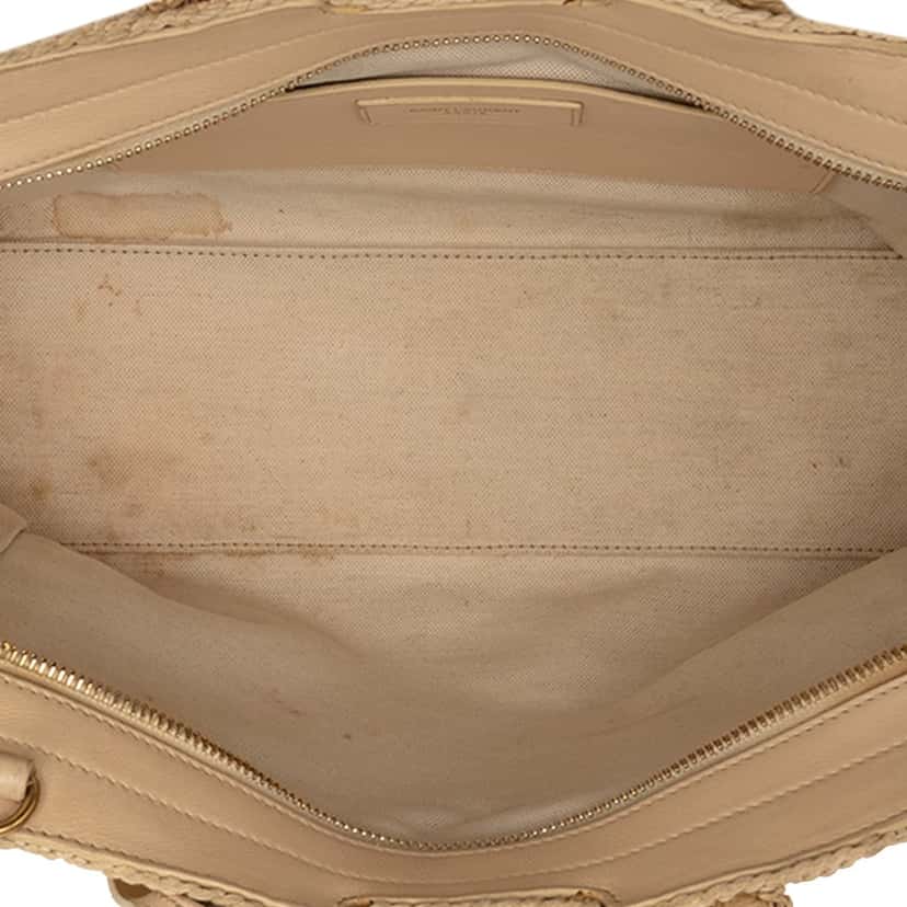Saint Laurent Baby Raffia Monogram Downtown Cabas Beige Very good condition - Model View