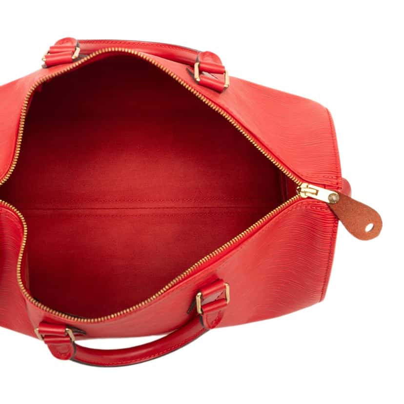 Louis Vuitton Epi Speedy 35 Red Leather Very good condition - Model View