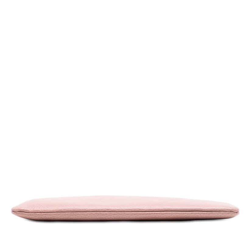 Gucci Calfskin Bamboo Clutch Pink Leather Very good condition - Inside View