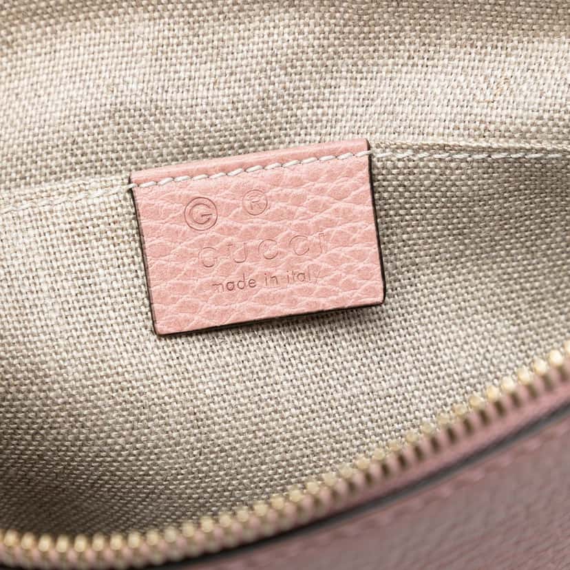 Gucci Calfskin Bamboo Clutch Pink Leather Very good condition - Box View