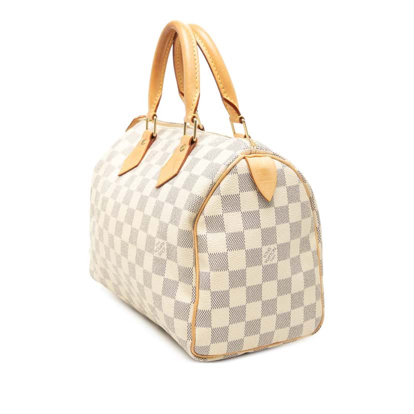 Louis Vuitton Damier Azur Speedy 25 White Very good condition - Back View