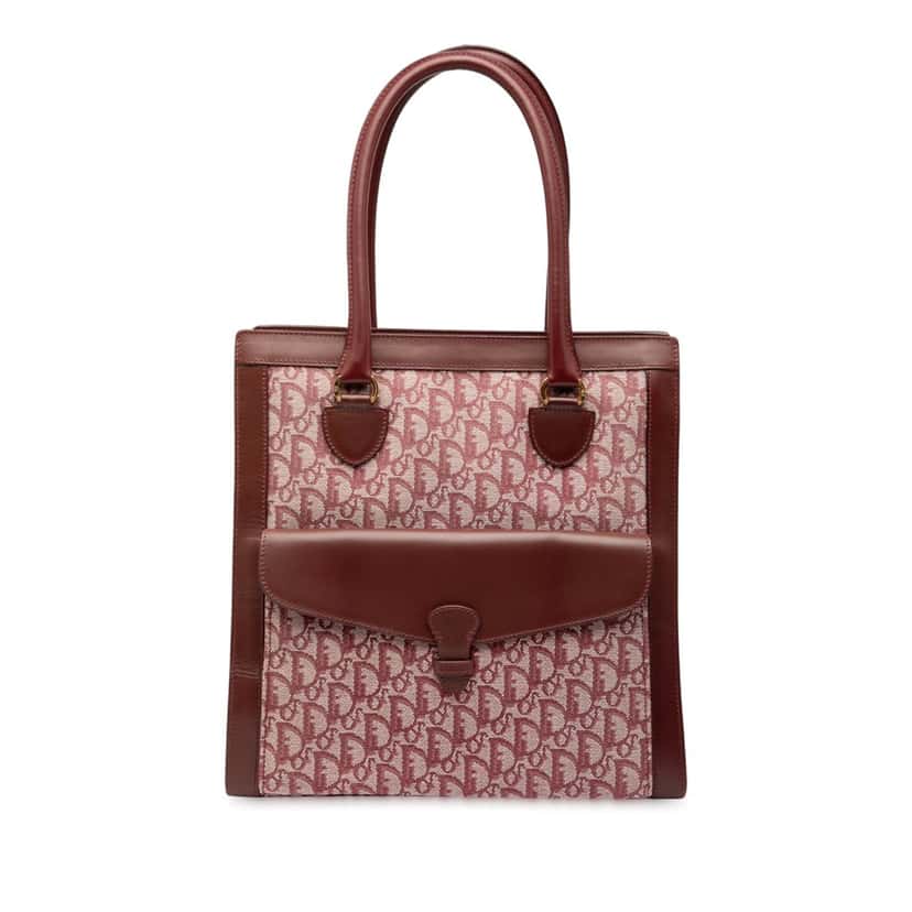 Dior Diorissimo Trotter Canvas Tote Red Very good condition - Front View