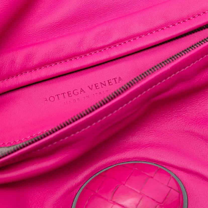 Bottega Veneta Nappa Intrecciato Turn Lock Clutch Pink Leather Very good condition - Box View