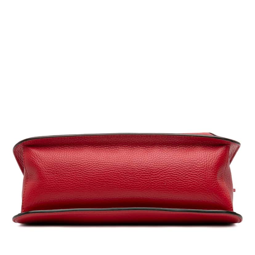 Gucci Medium Leather Bamboo Daily Crossbody Red Leather Very good condition - Inside View