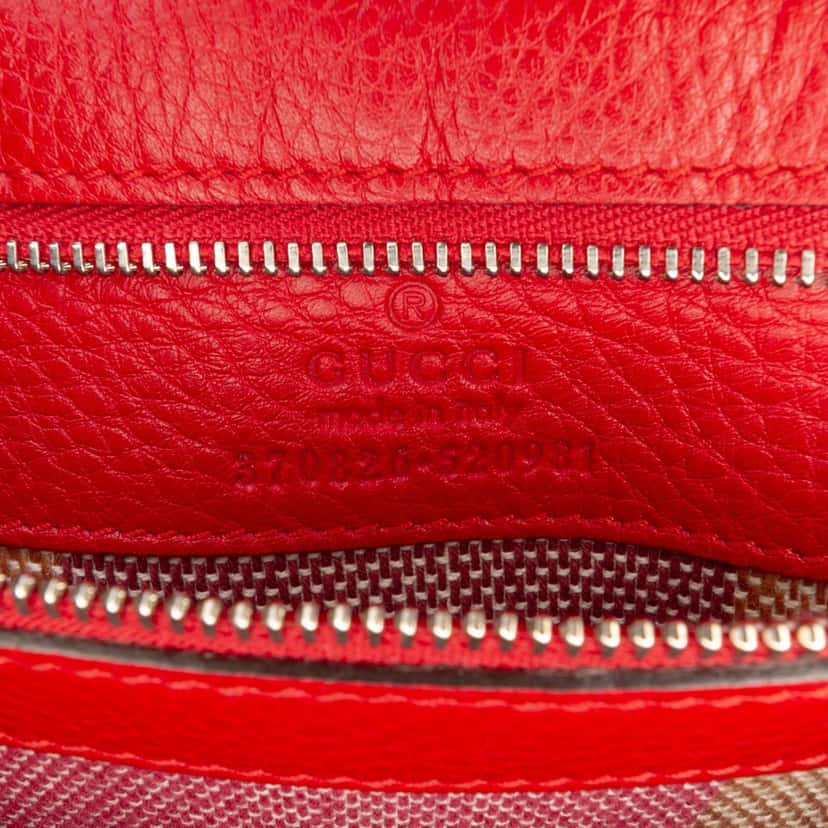 Gucci Medium Leather Bamboo Daily Crossbody Red Leather Very good condition - Box View