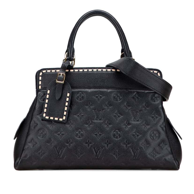 Louis Vuitton Monogram Empreinte Vosges MM Black Leather Very good condition - Front View