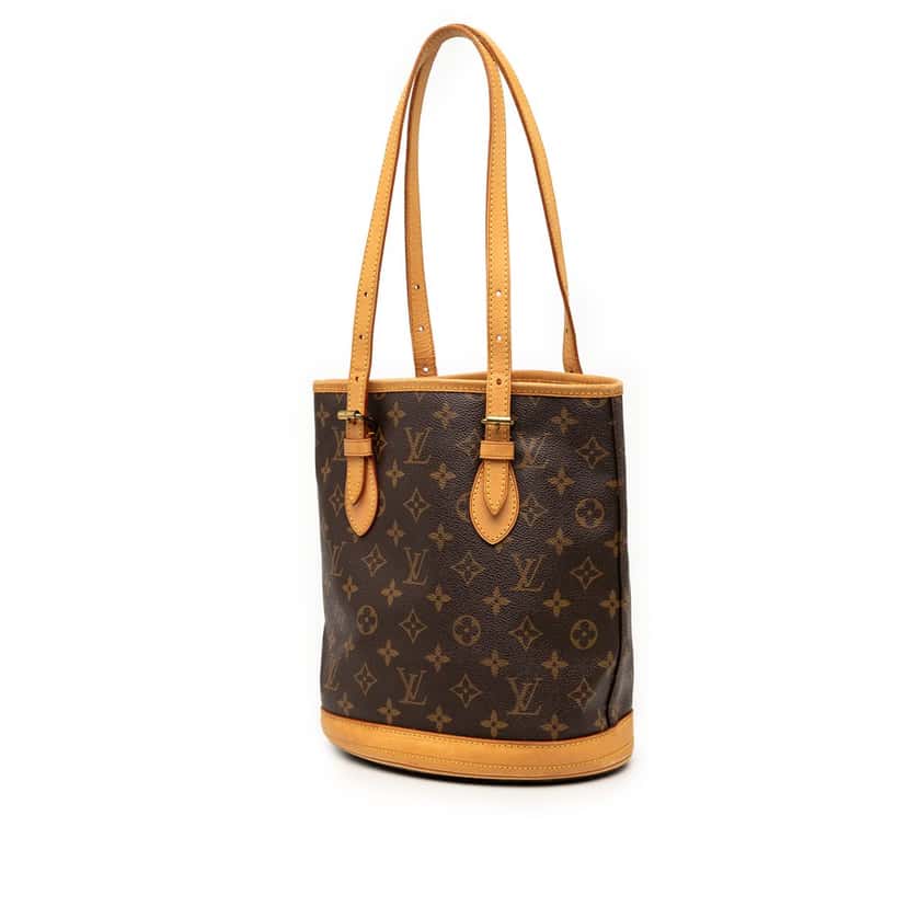 Louis Vuitton Monogram Petit Bucket Brown Very good condition - Back View