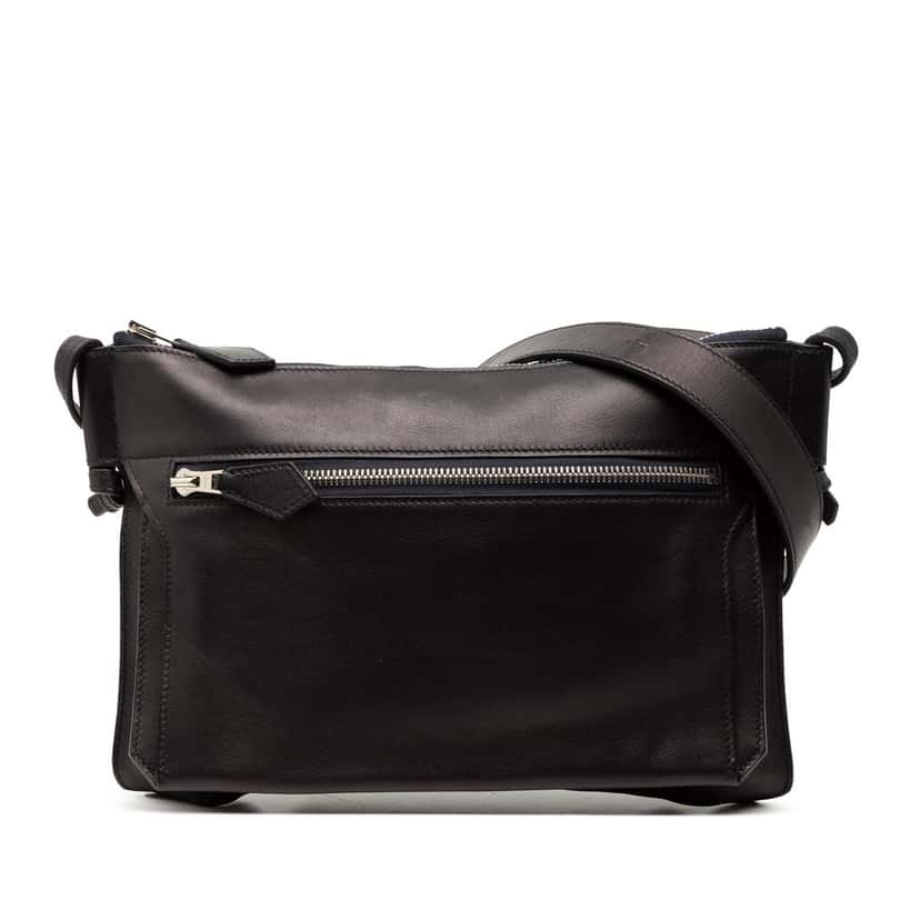 Hermès Evercolor Ultrapla GM Black Leather Very good condition - Front View