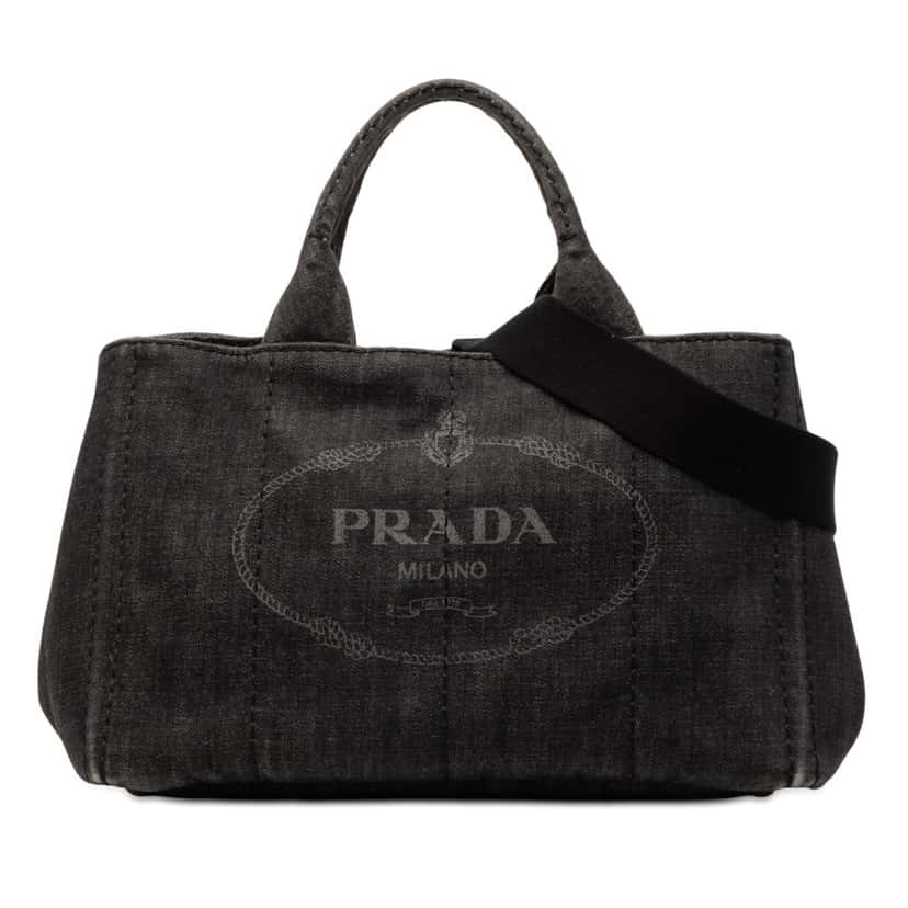 Prada Small Denim Canapa Logo Satchel Other Very good condition - Front View