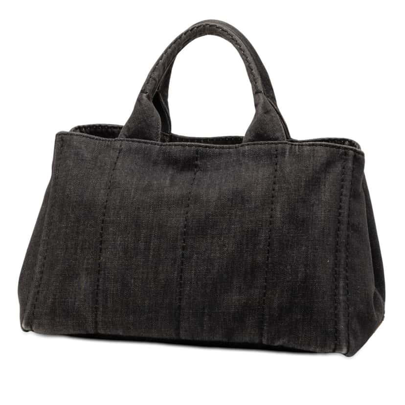 Prada Small Denim Canapa Logo Satchel Other Very good condition - Back View