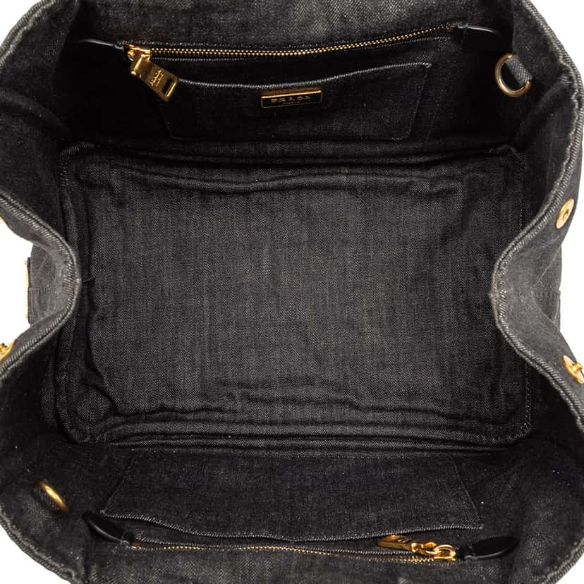 Prada Small Denim Canapa Logo Satchel Other Very good condition - Model View