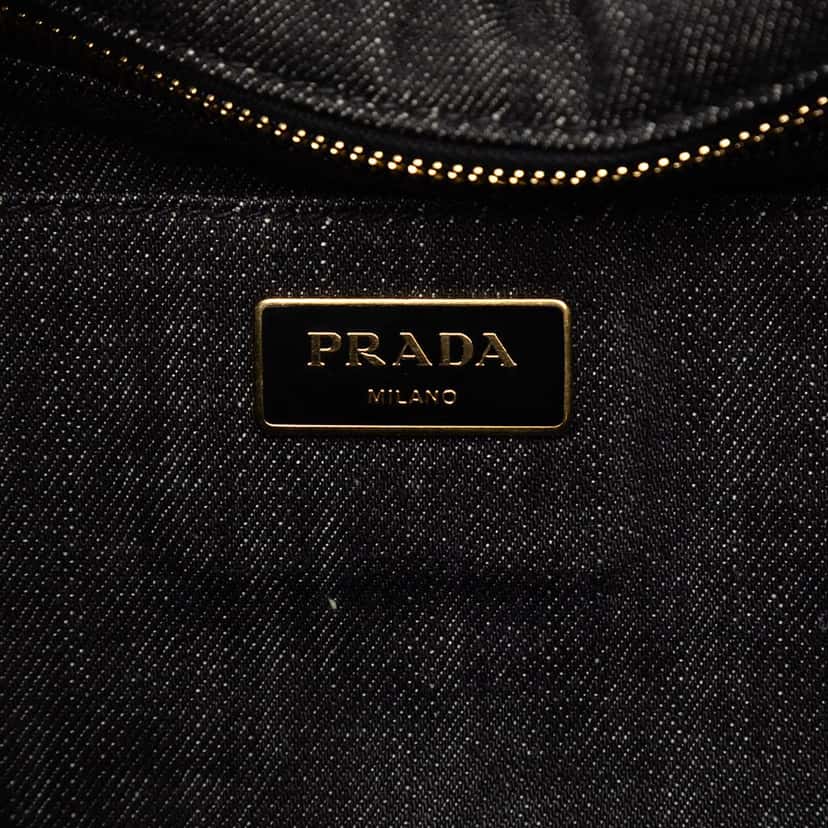 Prada Small Denim Canapa Logo Satchel Other Very good condition - Box View