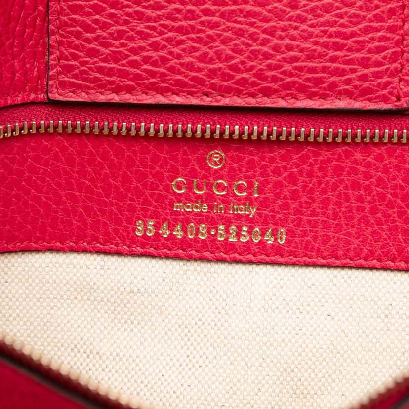 Gucci Small Leather Swing Tote Orange Leather Very good condition - Box View