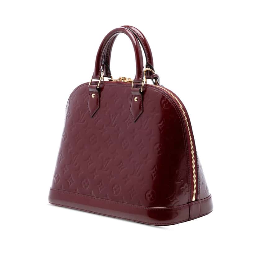 Louis Vuitton Monogram Vernis Alma PM Red Leather Very good condition - Back View
