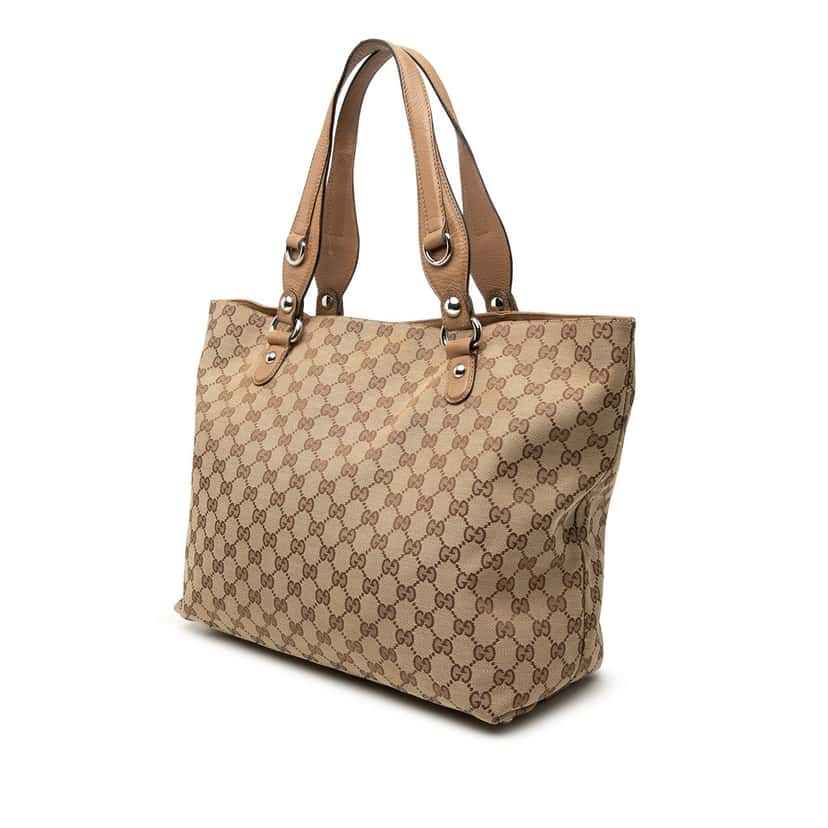 Gucci GG Canvas Icon Bit Tote Beige Very good condition - Back View