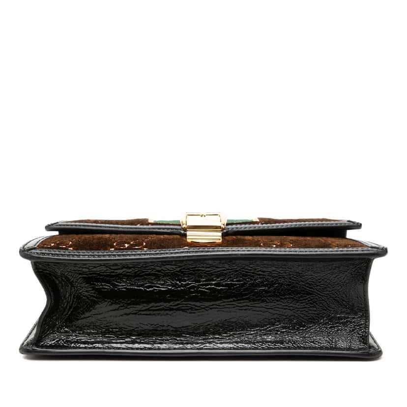 Gucci Small GG Velvet Sylvie Crossbody Brown Very good condition - Inside View
