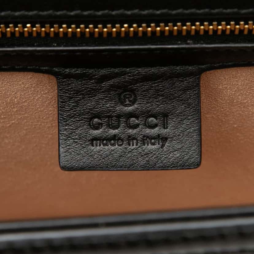 Gucci Small GG Velvet Sylvie Crossbody Brown Very good condition - Box View