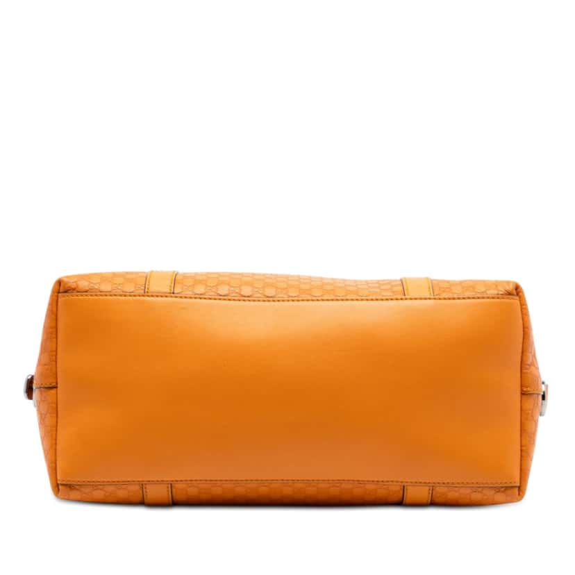 Gucci Medium Microguccissima GG Charm Dome Satchel Orange Leather Very good condition - Inside View