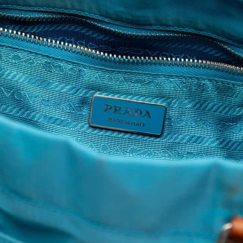 Prada Tessuto Tote Blue Very good condition - Box View