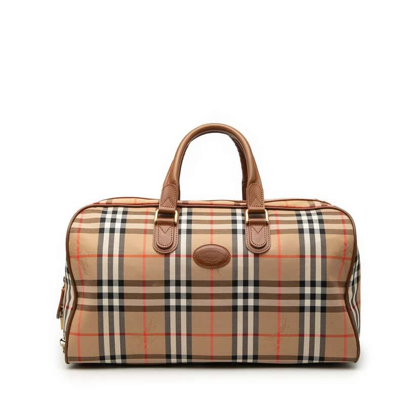 Burberry Haymarket Check Canvas Travel Bag