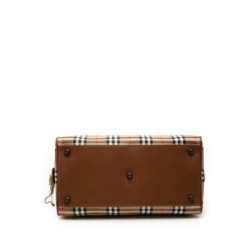Burberry Haymarket Check Canvas Travel Bag Beige Very good condition - Inside View
