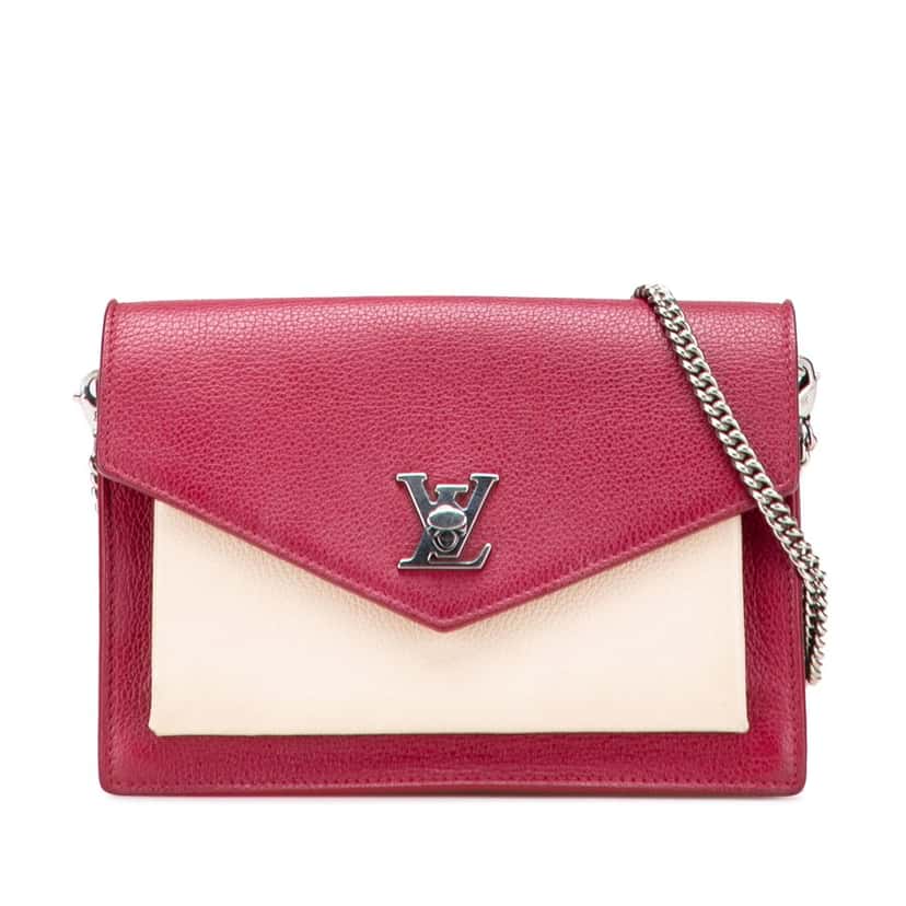 Louis Vuitton Bicolor Leather MyLockMe Chain Pochette Red Leather Very good condition - Front View